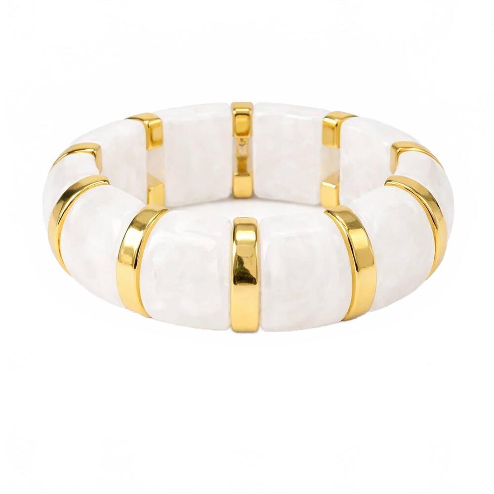 NEW SAHIRA JEWELRY DESIGN women's verona bangle in white